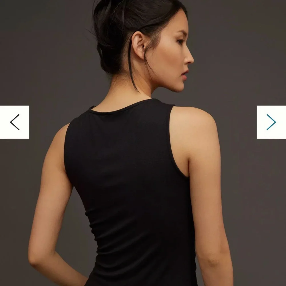 NEW Black Ruched Tank Top
ANTHROPOLOGIE DIAGONAL RUCHED large - Picture 3 of 4